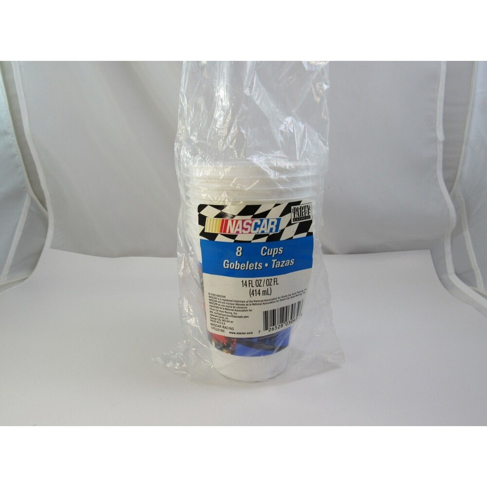 Vintage Party EXPRESS NASCAR 8 Plastic Cups ‎ 2000 - 14 FL OZ/OZ FL (414 ML)